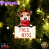 Jack-Russell-Terrier Free Kiss Christmas Ornament, Gift For Christmas