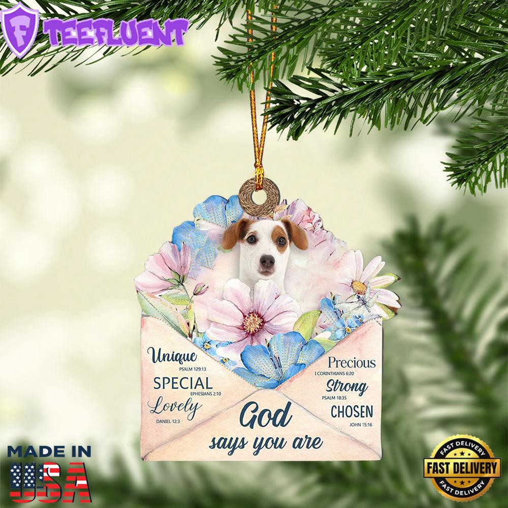 Jack-Russell-Terrier God Says You Ornament, Gift For Christmas
