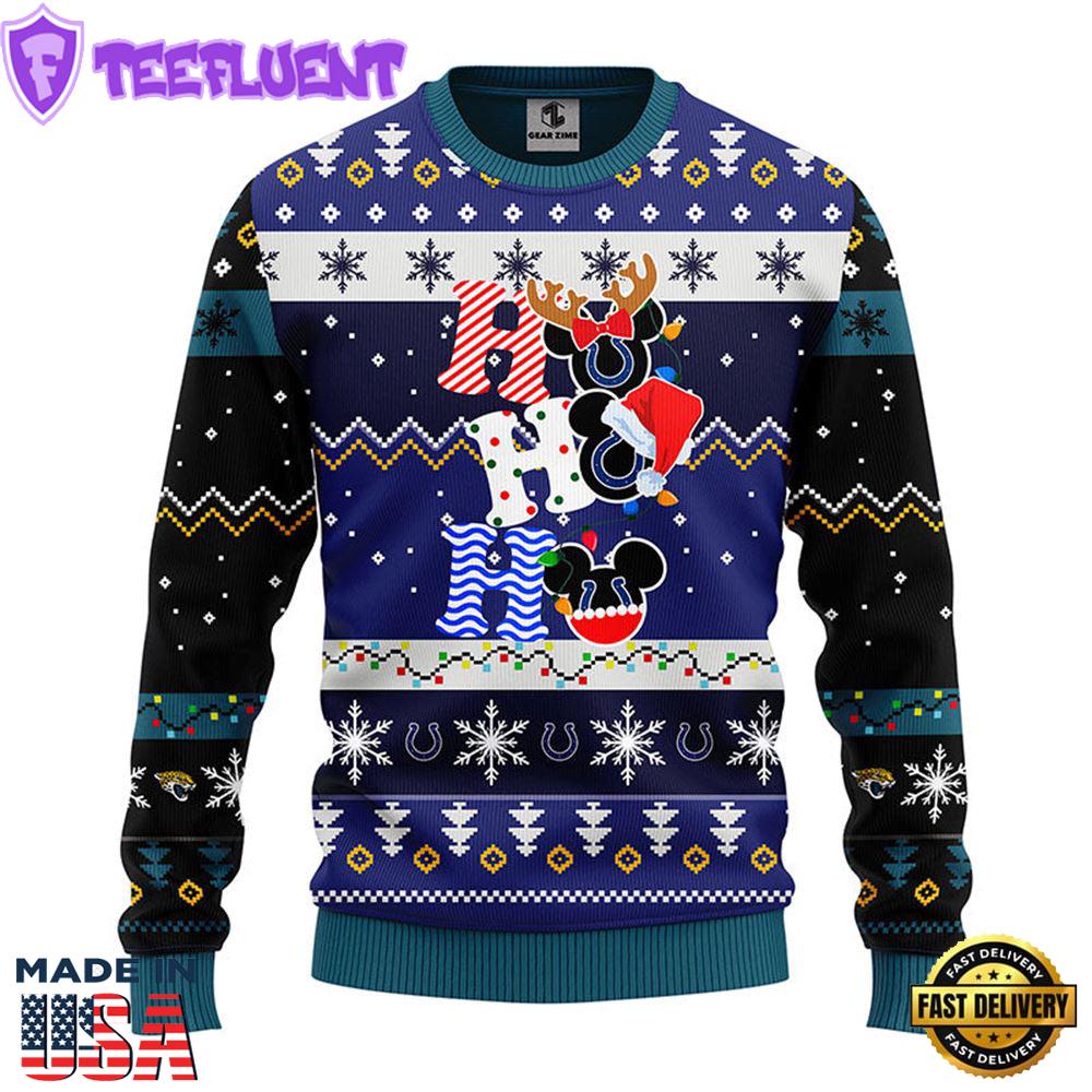 Jacksonville Jaguars HoHoHo Mickey Christmas Ugly Sweater