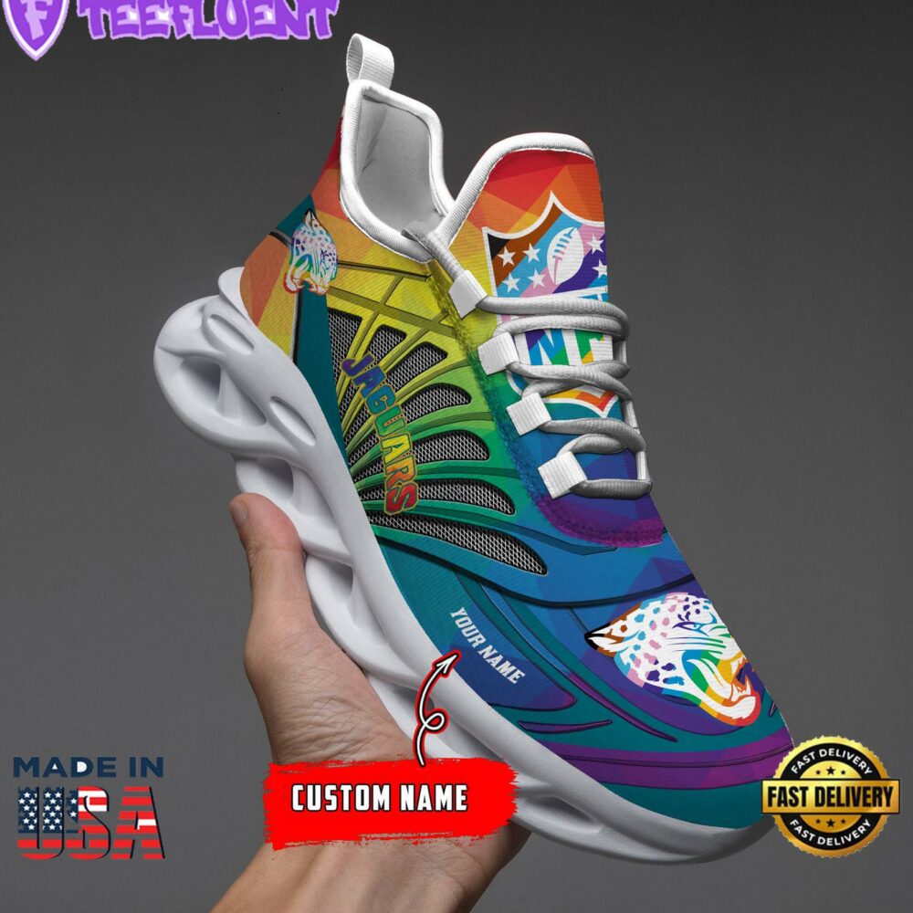 Jacksonville Jaguars LGBT NFL Personalized Clunky Max Soul Shoes