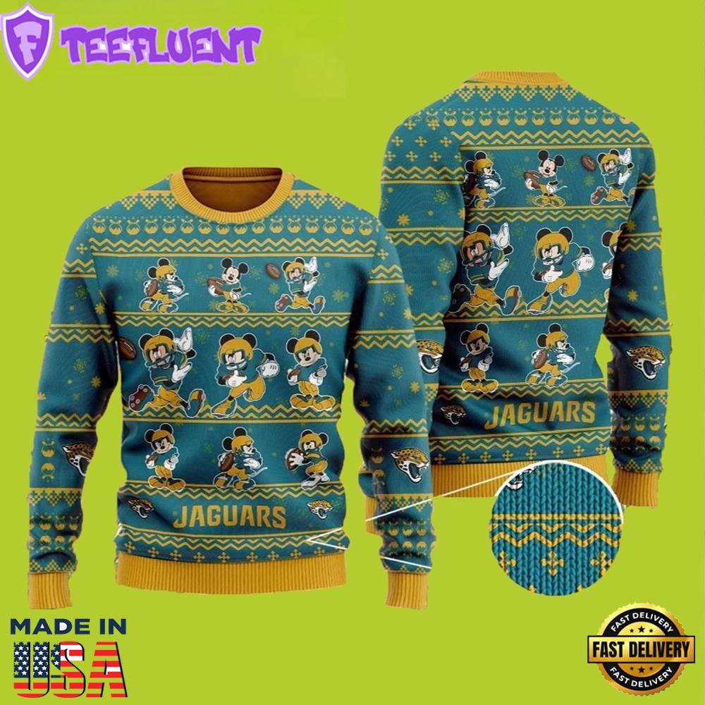 Jacksonville Jaguars Mickey Disney Ugly Christmas Sweater
