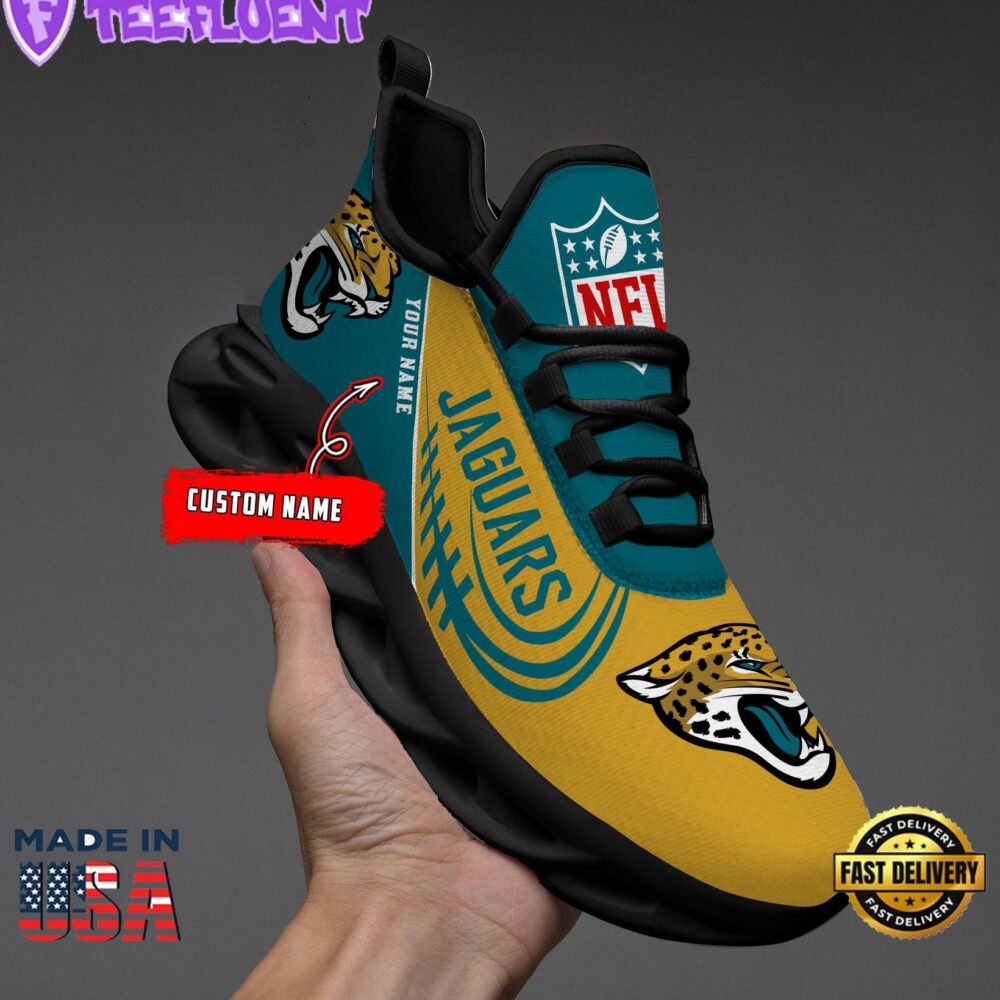 Jacksonville Jaguars NFL Clunky Max Soul Shoes Personalized 1
