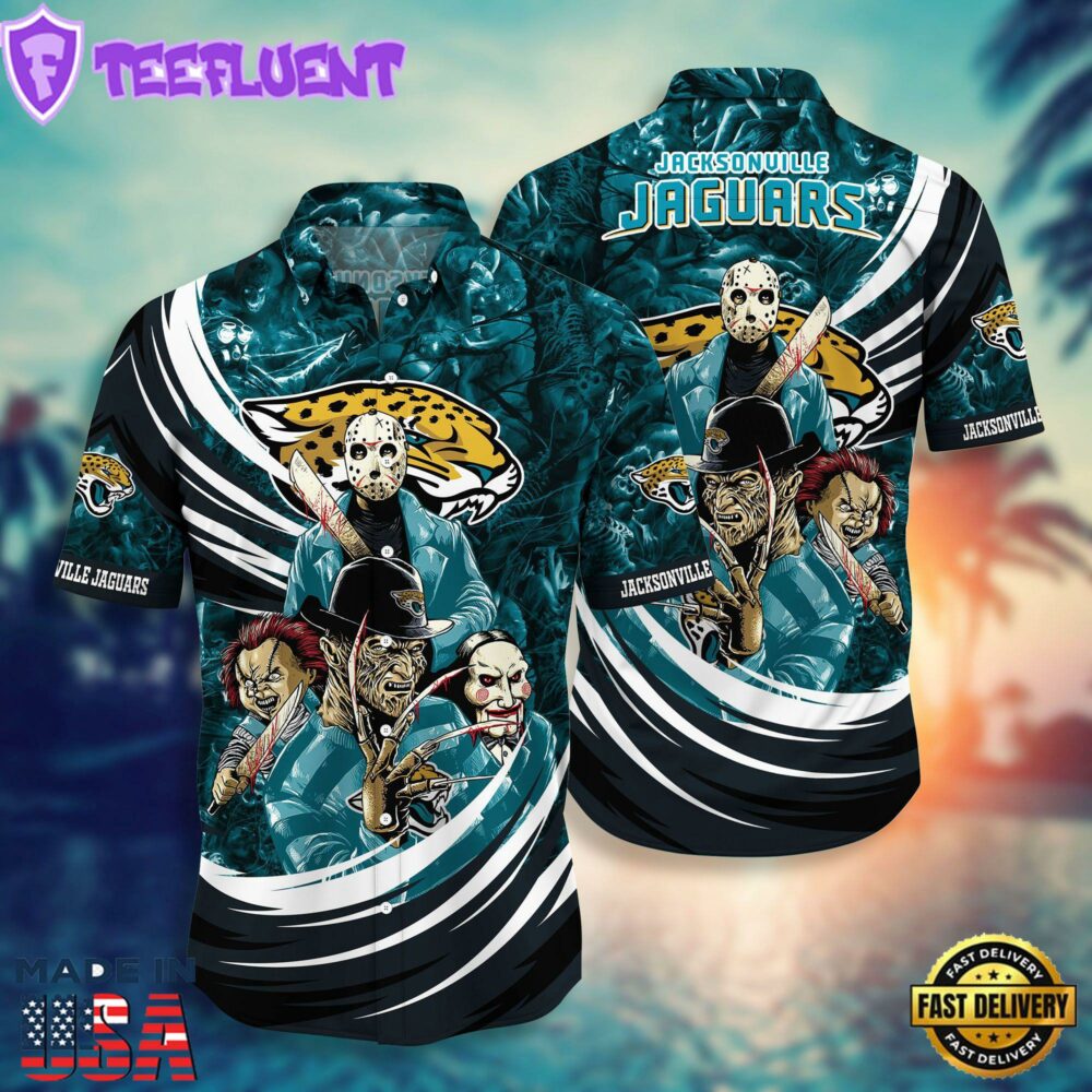 Jacksonville Jaguars NFL Halloween Horror Movies Hawaiian Shirts