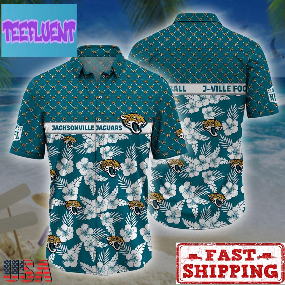 Jacksonville Jaguars NFL Palm Leaves Hawaiian Shirt