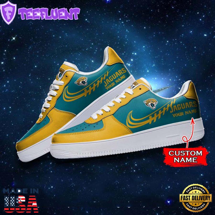 Jacksonville Jaguars NFL Personalized Nike Air Force Sneaker