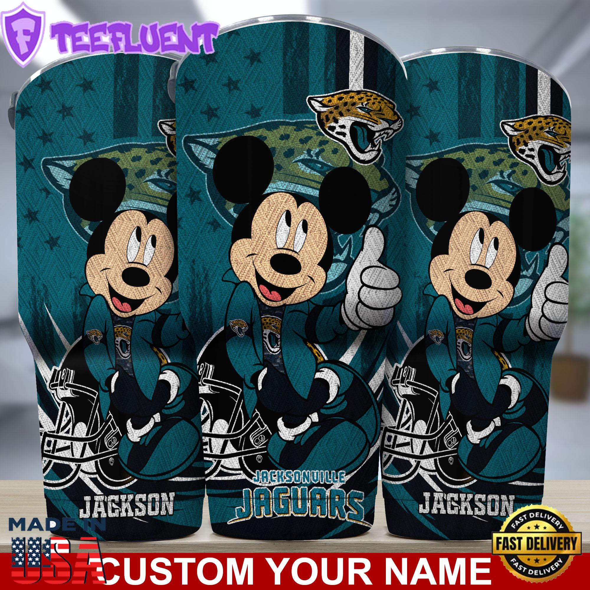 Jacksonville Jaguars NFL-Custom Tumbler Mickey Mouse For You Valentine Day Jacksonville Jaguars NFL-Custom Tumbler Mickey Mouse For You Valentine Day