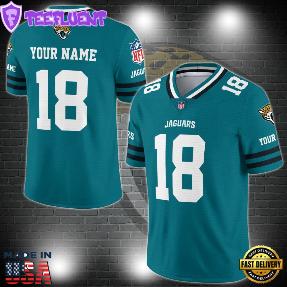 Jacksonville Jaguars Personalized V-neck Football Jersey Sport Gifts For Fan