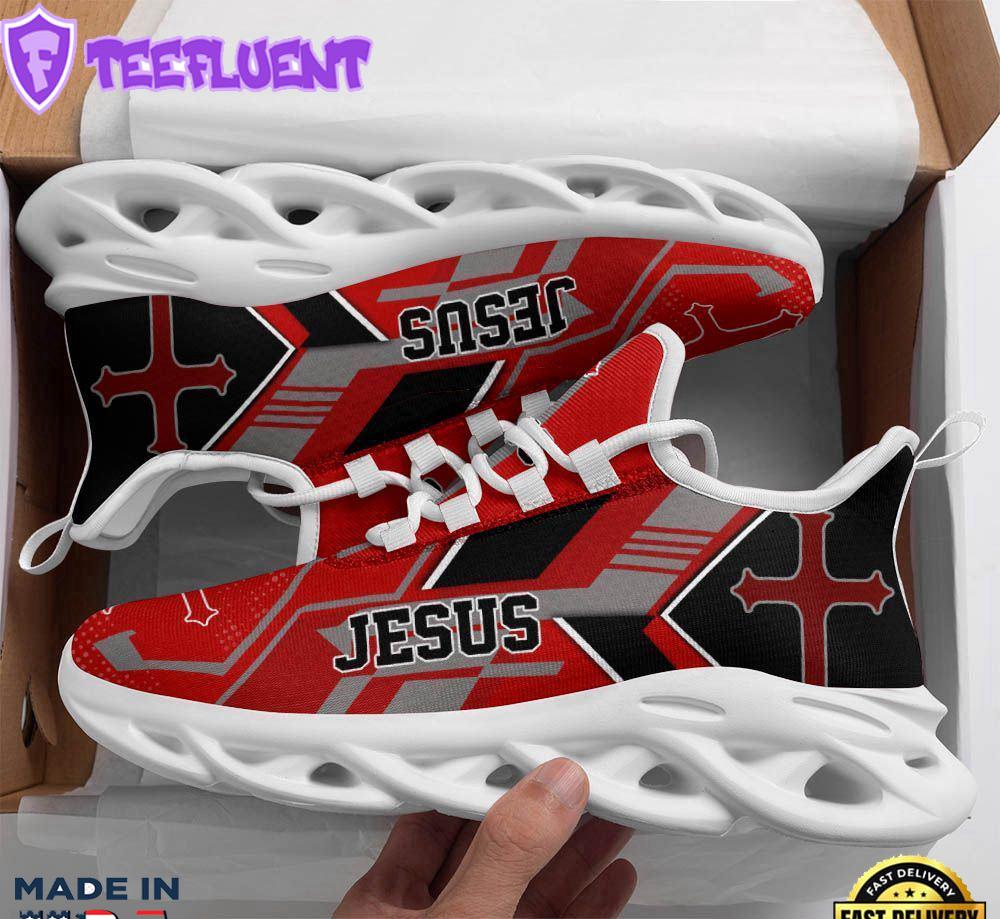 Jesus Black Red Running Sneakers Max Soul Shoes For Men And Women