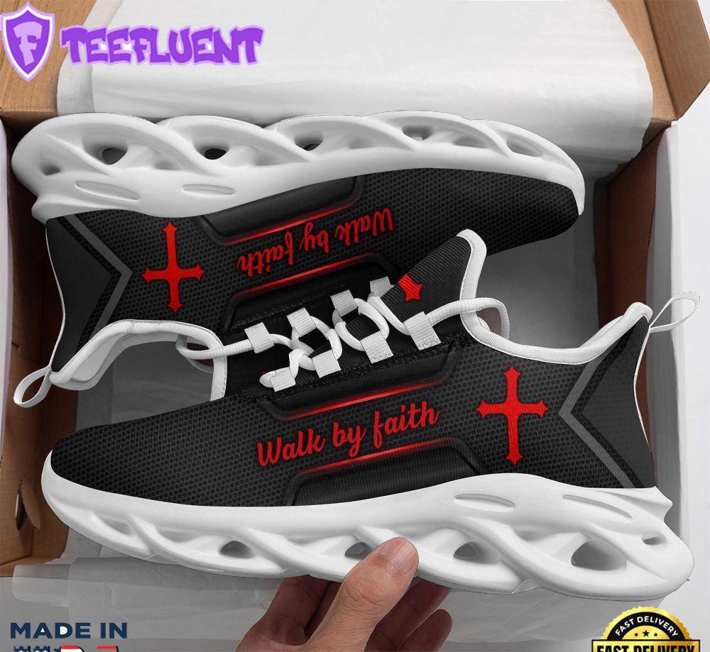 Jesus Black Walk By Faith Running Shoes Max Soul Shoes For Men And Women