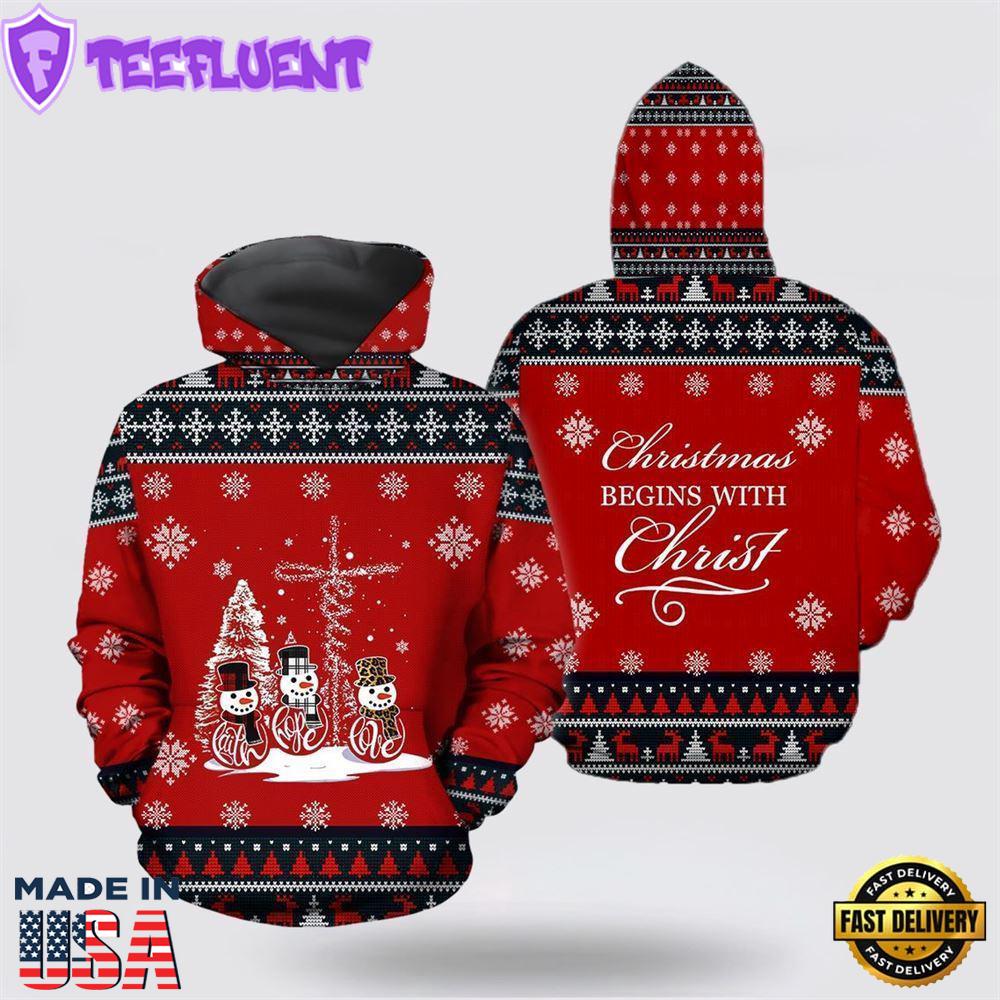 Jesus Christmas All Over Print 3D Hoodie