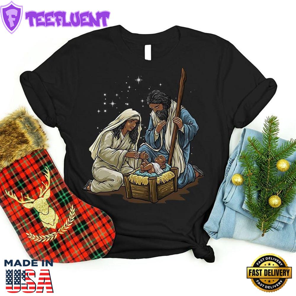 Jesus Date Of Birth - Christmas Day Ugly Sweater, Black Man The Jesus