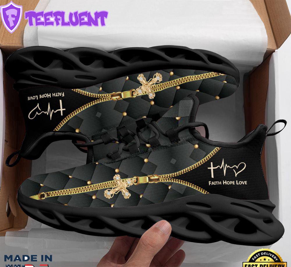 Jesus Faith Hope Love Running Sneakers Max Soul Shoes For Men And Women