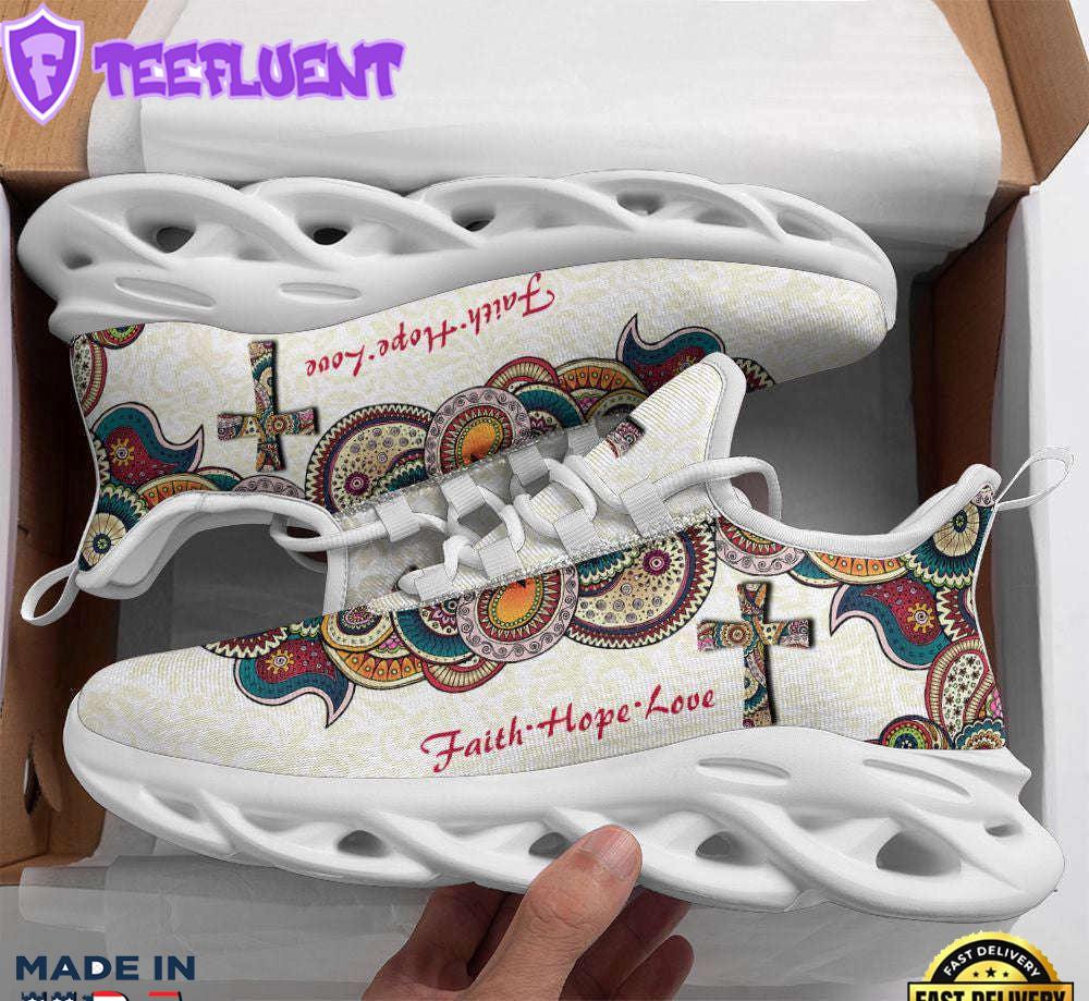 Jesus Faith Hope Love Running Sneakers White Max Soul Shoes For Men And Women