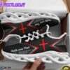 Jesus Faith Over Black Red Fear Running Sneakers Max Soul Shoes For Men And Women
