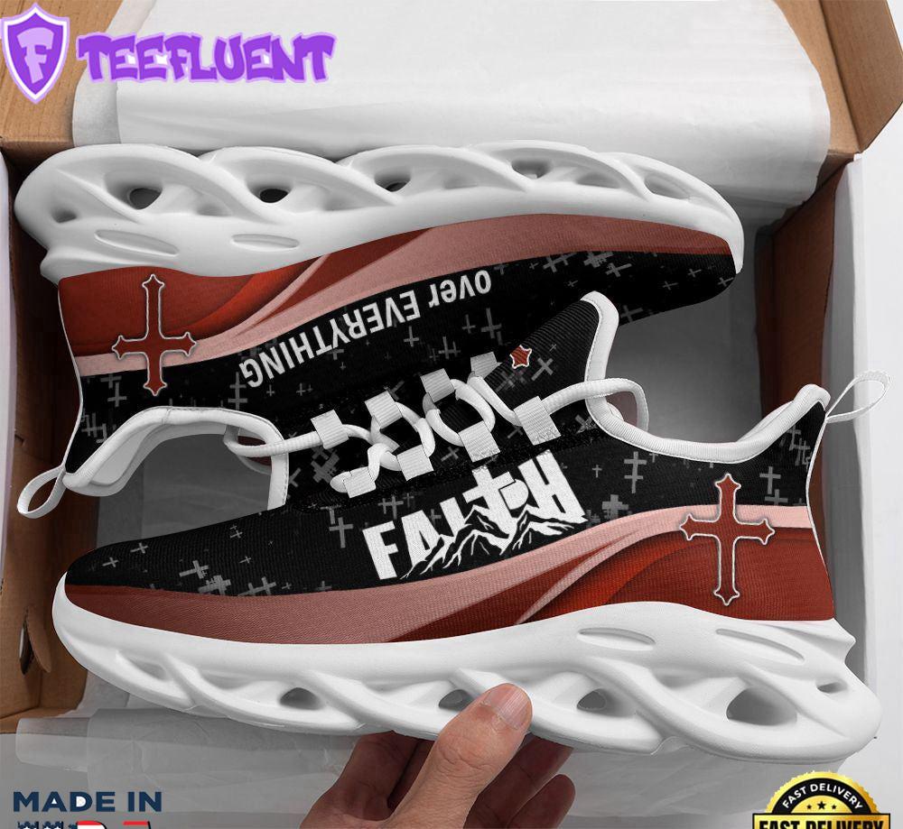 Jesus Faith Over Everything Running Sneakers Max Soul Shoes For Men And Women
