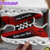 Jesus Faith Over Fear Red Running Sneakers Max Soul Shoes For Men And Women