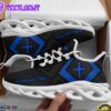 Jesus Faith Over Fear Running Sneakers Blue And Black Max Soul Shoes For Men And Women