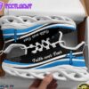 Jesus Faith Over Fear Running Sneakers Blue And White Max Soul Shoes For Men And Women