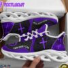 Jesus Faith Over Fear Running Sneakers Purple Max Soul Shoes For Men And Women