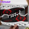 Jesus Faith Over Fear Running Sneakers Red And Black Max Soul Shoes For Men And Women