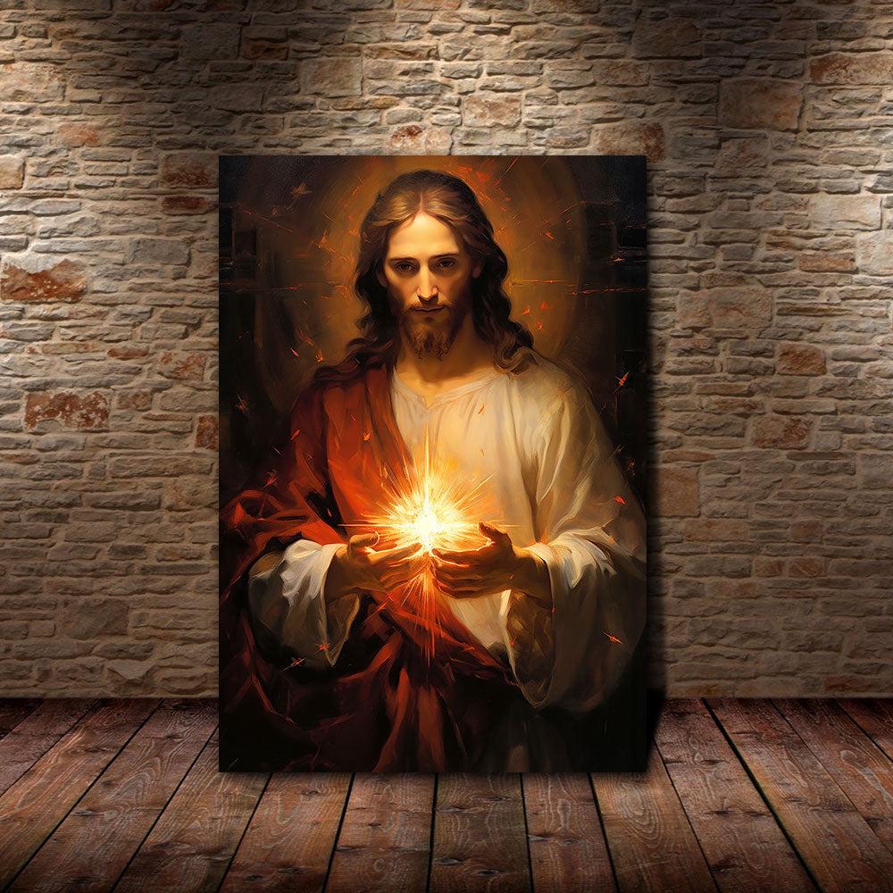 Jesus' Halo of Hope Canvas Poster Wall Art