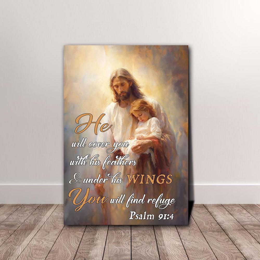Jesus' Love Jesus Christ and The Daughter of God Canvas Poster Wall Art