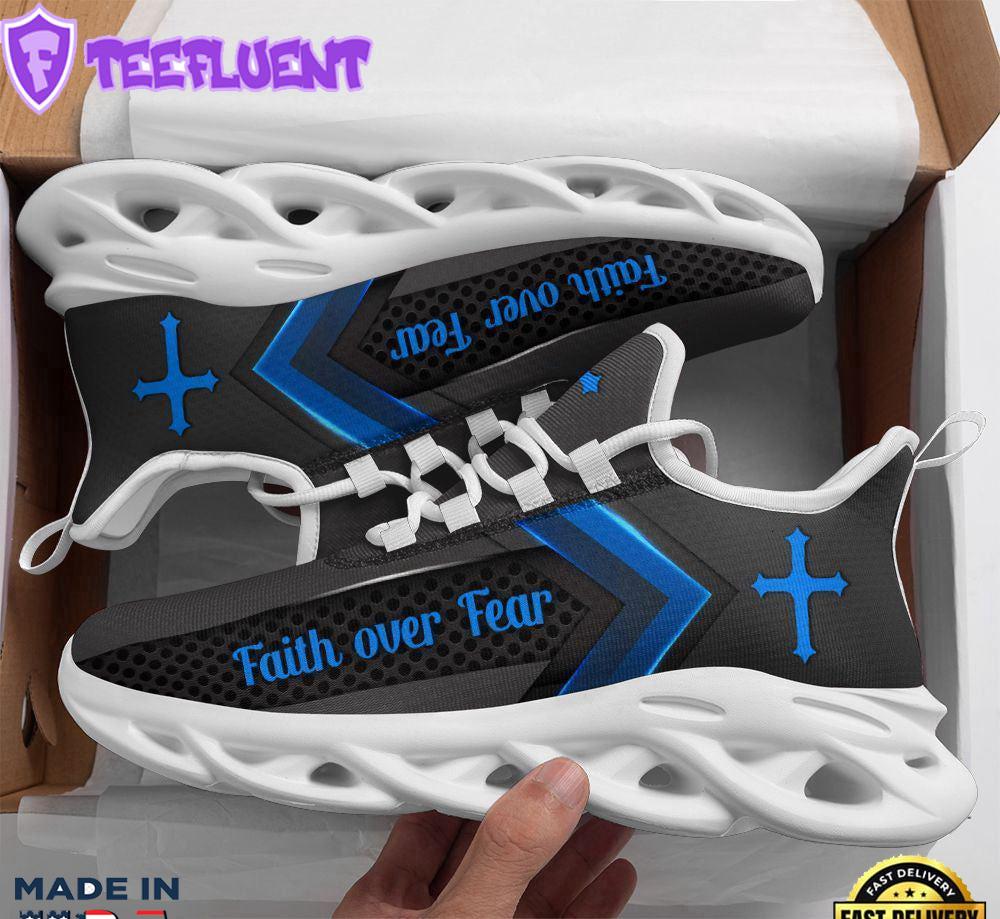 Jesus Running Blue Christ Sneakers Max Soul Shoes For Men And Women