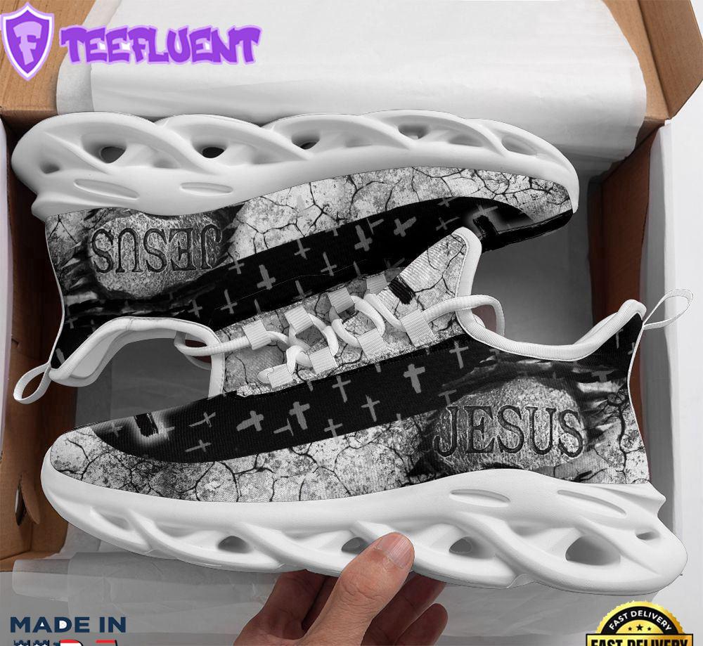Jesus Running Sneakers Black Art Max Soul Shoes For Men And Women