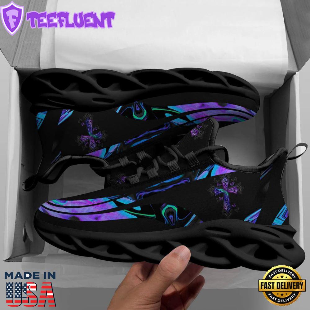 Jesus Running Sneakers Black Max Soul Shoes For Men And Women