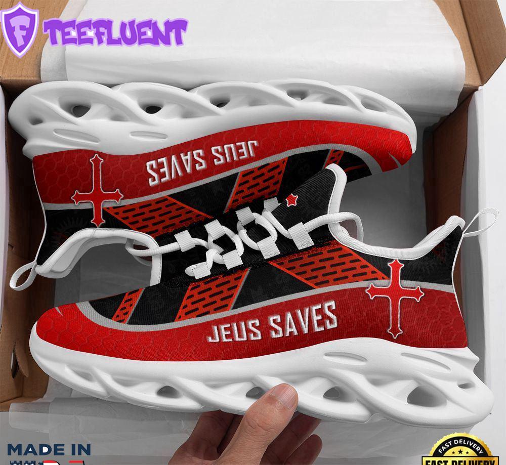Jesus Running Sneakers Black Red Max Soul Shoes For Men And Women