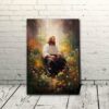 Jesus Sitting In Flower Canvas Poster Wall Art