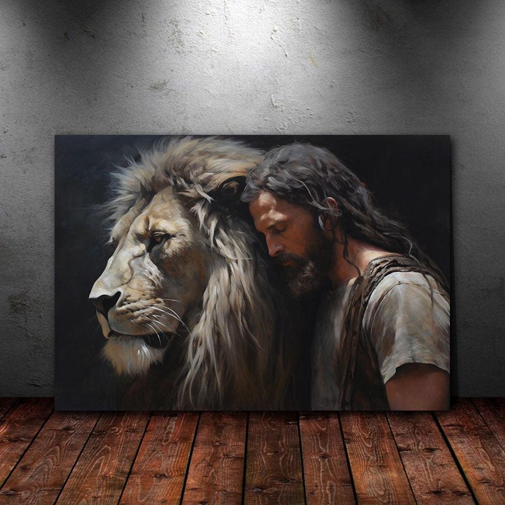 Jesus The Lion King of Heaven Canvas Poster Wall Art