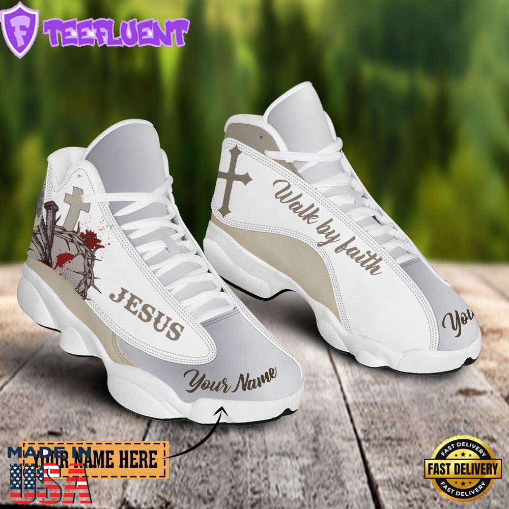 Jesus Walk By Faith Custom Name Jd13 Shoes For Man And Women