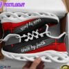 Jesus Walk By Faith Running Red Sneakers Max Soul Shoes For Men And Women