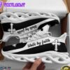Jesus Walk By Faith Running Sneakers Black White Art Max Soul Shoes For Men And Women