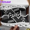 Jesus White And Black Running Sneakers Max Soul Shoes For Men And Women