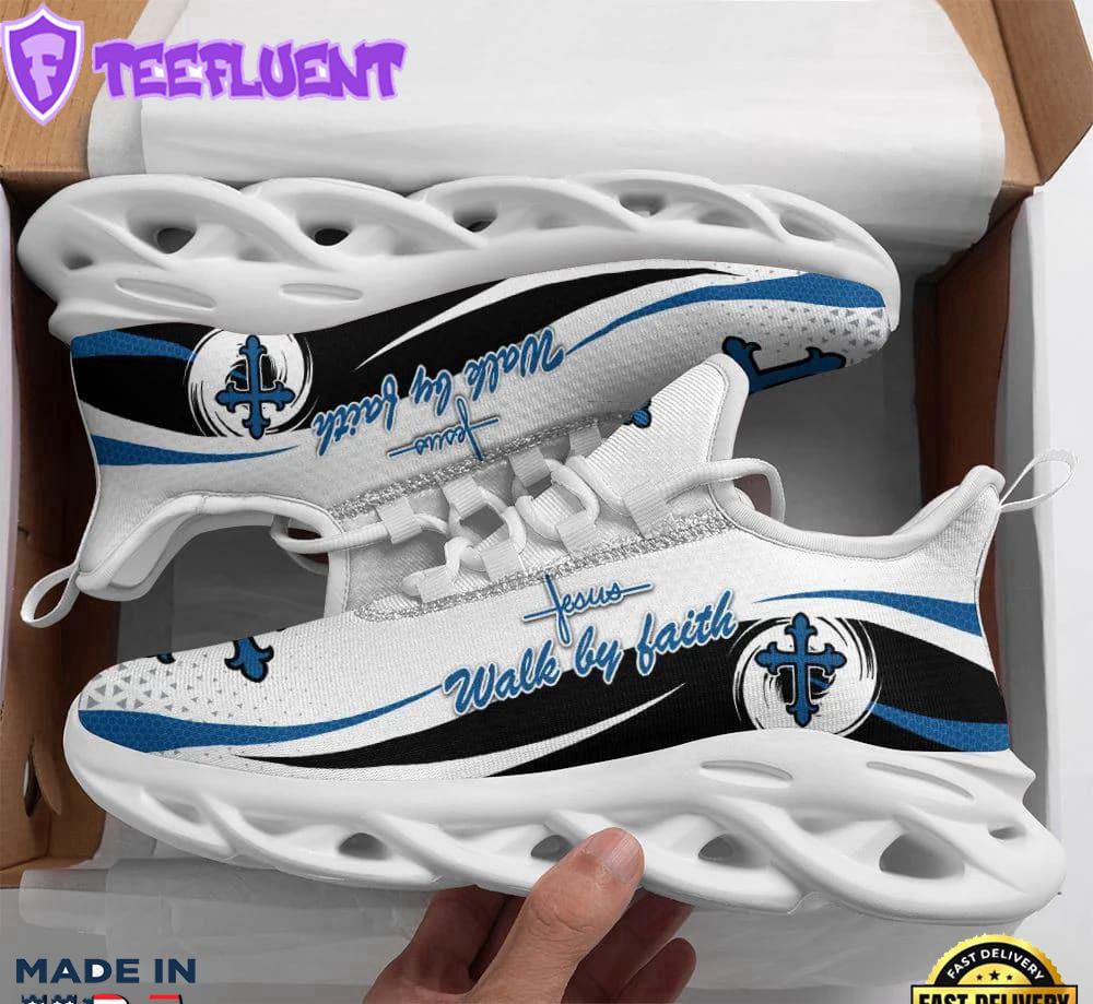 Jesus White Walk By Faith Running Sneakers Max Soul Shoes For Men And Women