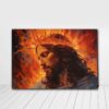 Jesus With A Crown Of Thorns Canvas Poster Wall Art