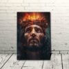 Jesus with Crown Canvas Poster Wall Art