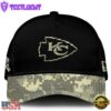 Kansas City Chiefs 2024 Salute to Service Club Black Camo Cap Gift For Veteran