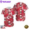 Kansas City Chiefs Coconut Leaves And Skulls Hawaiian Shirt