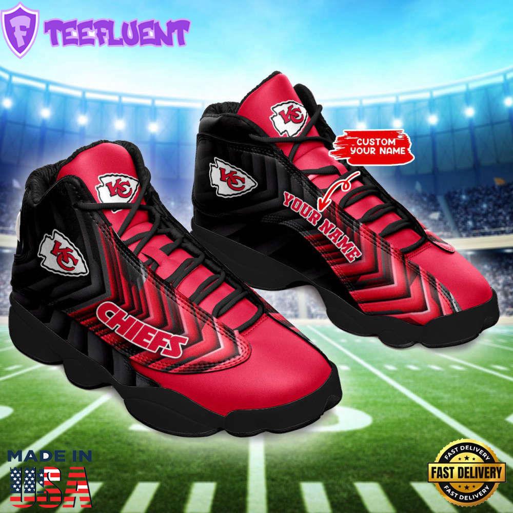 Kansas City Chiefs Custom Name Air Jordan 13 Sneakers
