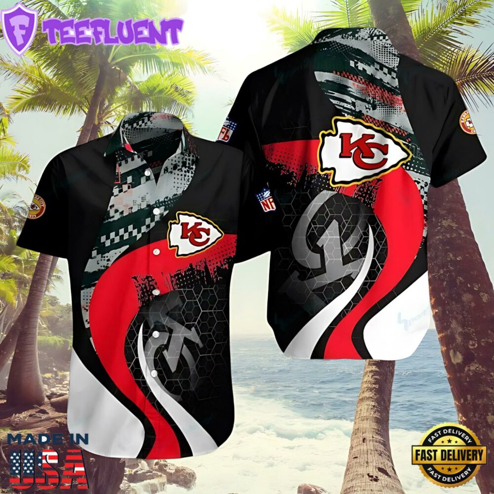 Kansas City Chiefs Digital Camo Hex Hawaiian Shirt
