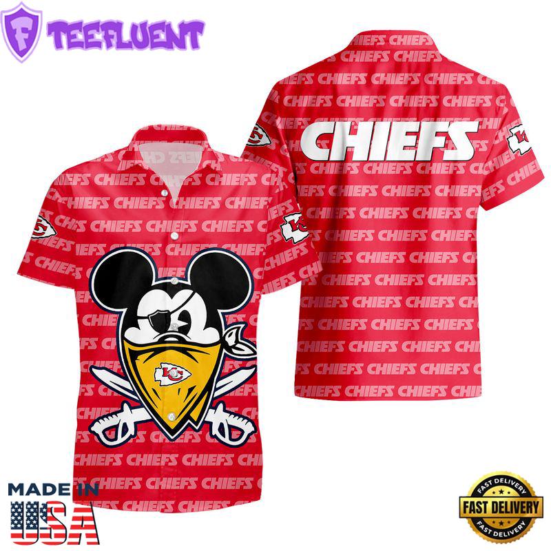 Kansas City Chiefs Evil Mickey Hawaii Shirt and Shorts Summer