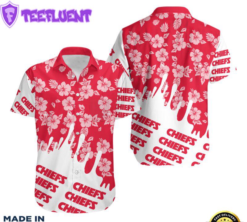 Kansas City Chiefs Flower Hawaii Shirt and Shorts Summer