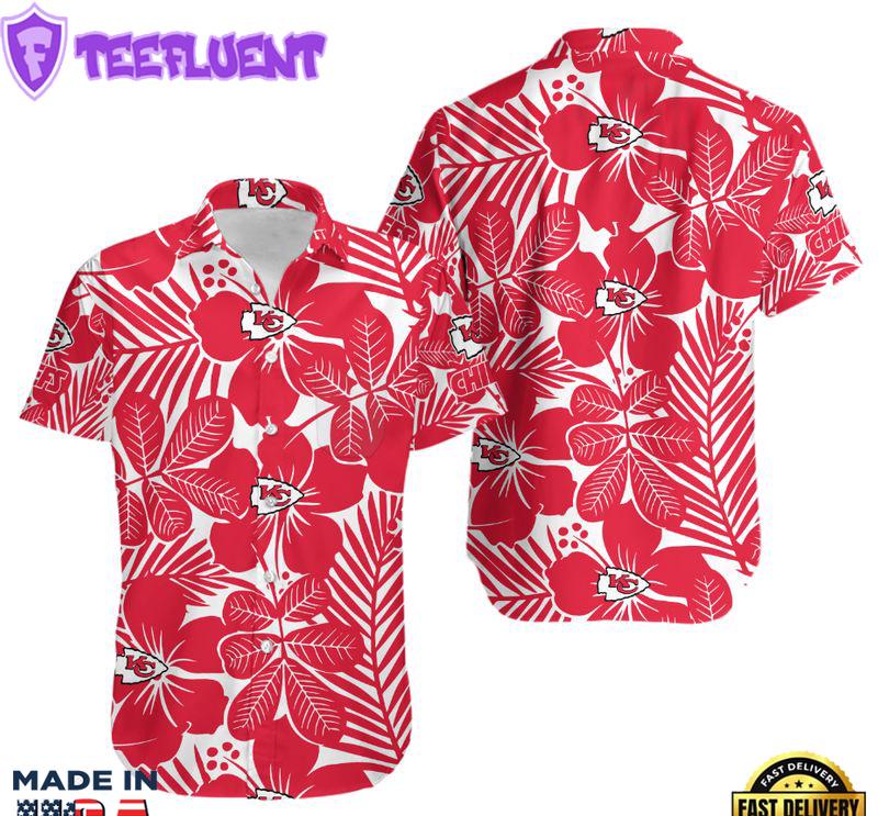 Kansas City Chiefs Flower Hawaiian Shirt and Shorts Summer