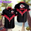 Kansas City Chiefs Hexagon Chevron Hawaiian Shirt