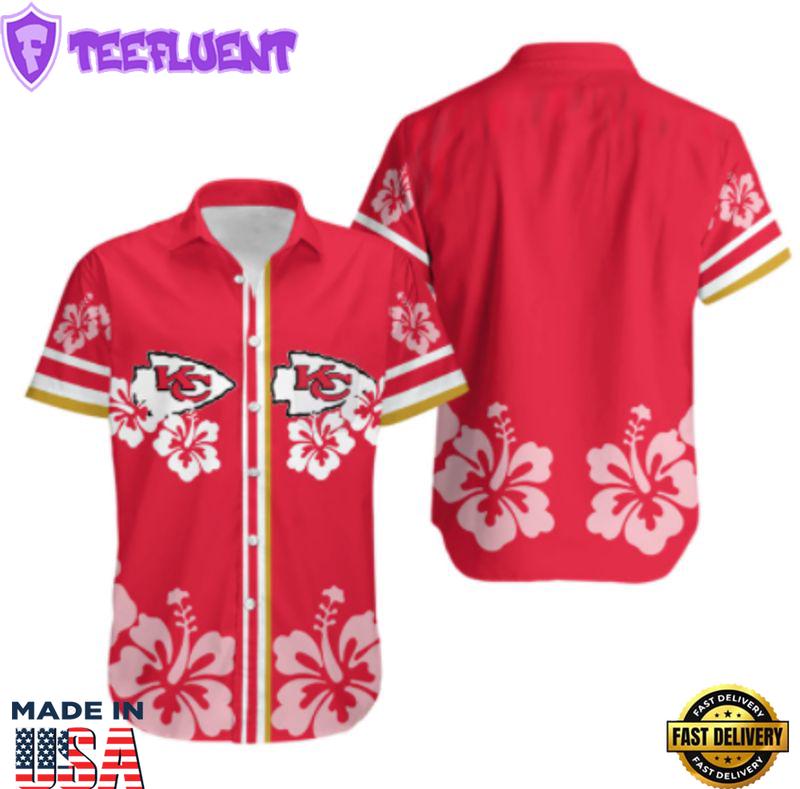 Kansas City Chiefs Hibiscusand Hawaiian Shirt and Shorts Summer