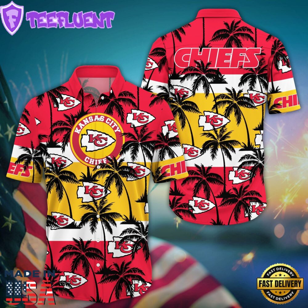 Kansas City Chiefs Island Palms Hawaiian Shirt