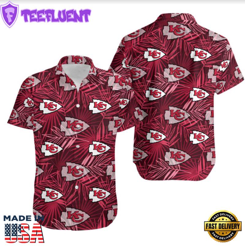 Kansas City Chiefs Leaf and Logo Hawaii Shirt and Shorts Summer NLA003410